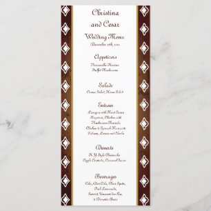25 Menu Kaarten Deep Moroccan Brown