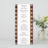 25 Menu Kaarten Deep Moroccan Brown (Staand voorkant)