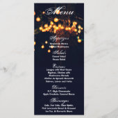 25 Menu Kaarten Eiken Boom String Lights Nachttuin (Voorkant)