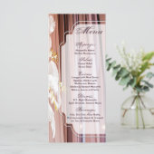25 Menu Kaarten Feather Center Piece Glam Glitz (Staand voorkant)