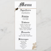 25 Menu Kaarten Formele Tortelduifjes Pigeon Due (Voorkant)