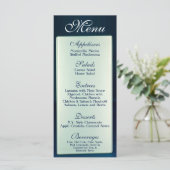 25 Menu Kaarten Frosted Glass Mirror Modern Chic (Staand voorkant)