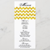 25 Menu Kaarten Gele Glitter Chevron Zig Zag Afdru (Voorkant)
