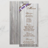 25 Menu Kaarten Gescheurde Schuur Hout Wit Wash Ru (Voorkant / Achterkant)