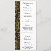 25 Menu Kaarten Goud en Zwart Damask (Voorkant)
