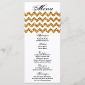 25 Menu Kaarten Gouden Glitter Chevron Zig Zag Afd (Voorkant)