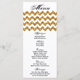 25 Menu Kaarten Gouden Glitter Chevron Zig Zag Afd