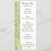 25 Menu Kaarten Groene appel wervelt fruit (Voorkant)