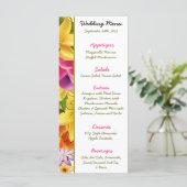 25 Menu Kaarten Hawaïaanse Kleurrijke Exotische Bl (Staand voorkant)