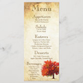25 Menu Kaarten Herfst Autumn Tree Aged Paper  (Voorkant)