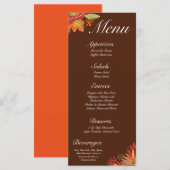 25 Menu Kaarten Herfstbladeren Herfst Bloemenblad (Voorkant / Achterkant)