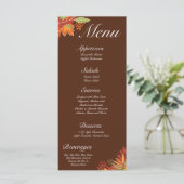 25 Menu Kaarten Herfstbladeren Herfst Bloemenblad (Staand voorkant)