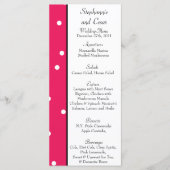 25 Menu Kaarten Hot Pink/Black Giraffe Liefde (Voorkant)
