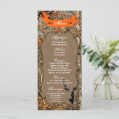 25 Menu Kaarten Jagen Herten Buck Head Camo (Staand voorkant)