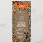 25 Menu Kaarten Jagen Herten Buck Head Camo (Voorkant)