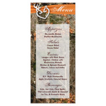 25 Menu Kaarten Jagen Herten Paar Doe Buck Camo