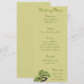 25 Menu Kaarten Japans Groen Bonsai Tree Olive Chi (Voorkant / Achterkant)