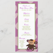 25 Menu Kaarten Jucana Paarse Dieren (Voorkant)