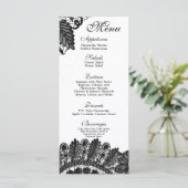 25 Menu Kaarten  Kant Applique Dollies Damask (Staand voorkant)
