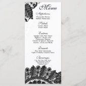 25 Menu Kaarten  Kant Applique Dollies Damask (Voorkant)