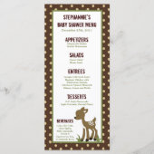 25 Menu-kaarten Kantelbaar Hollow Forest Woodland Menu (Voorkant)