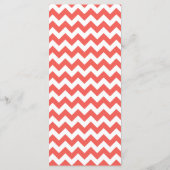 25 Menu Kaarten Koraal Navy Blue Chevron Naam Focu (Achterkant)