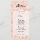 25 Menu Kaarten Land Koraal Kant Print Fabric Patt (Voorkant / Achterkant)