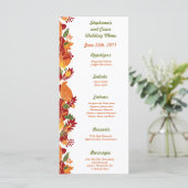 25 Menu Kaarten Liefde Herfst Bladbladeren (Staand voorkant)