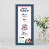 25 Menu-kaarten Lil League Puppy Dog Sports Menu (Staand voorkant)