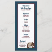 25 Menu-kaarten Lil League Puppy Dog Sports Menu (Voorkant)