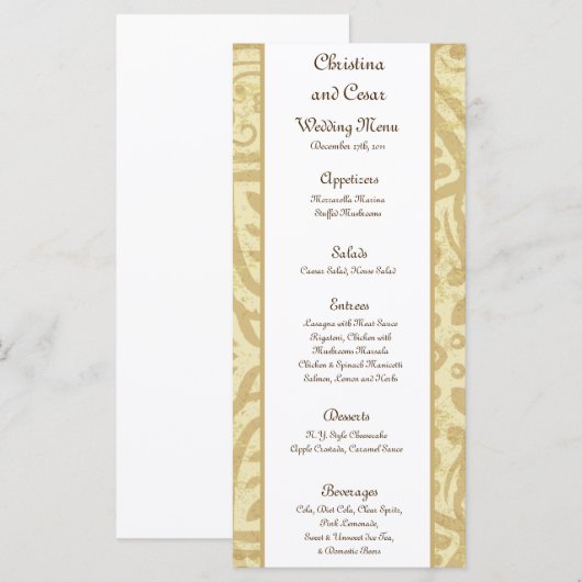 25 Menu Kaarten Marokkaanse partij (Voorkant / Achterkant)