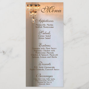 25 Menu Kaarten Mason Jar Kroonluchter Kaarsen Rus