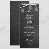 25 Menu Kaarten Mason Jar String Lights Krijtbord (Voorkant / Achterkant)