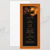 25 Menu Kaarten Mis XV Sinaasappel Black Party (Voorkant / Achterkant)