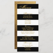 25 Menu Kaarten Modern Stripe Zwart Wit Contempora (Voorkant / Achterkant)