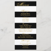 25 Menu Kaarten Modern Stripe Zwart Wit Contempora (Voorkant)