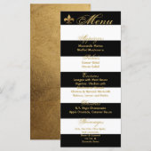 25 Menu Kaarten Modern Stripe Zwart Wit Contempora (Voorkant / Achterkant)