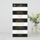 25 Menu Kaarten Modern Stripe Zwart Wit Contempora (Staand voorkant)
