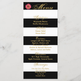 25 Menu Kaarten Modern Stripe Zwart Wit Contempora