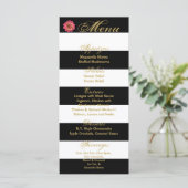 25 Menu Kaarten Modern Stripe Zwart Wit Contempora (Staand voorkant)