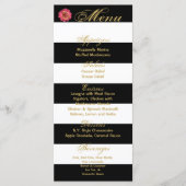 25 Menu Kaarten Modern Stripe Zwart Wit Contempora (Voorkant)