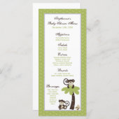 25 Menu Kaarten Monkey Time Zoo Animal (Voorkant / Achterkant)