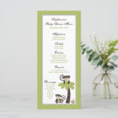 25 Menu Kaarten Monkey Time Zoo Animal (Staand voorkant)