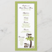 25 Menu Kaarten Monkey Time Zoo Animal (Voorkant)