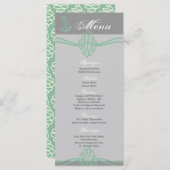 25 Menu Kaarten nautische knoop Anker Tiff Blue Th (Voorkant / Achterkant)