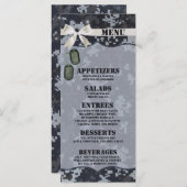 25 Menu Kaarten Navy DIGITAL PRINT Uniform Camo Ca (Voorkant / Achterkant)