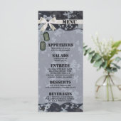 25 Menu Kaarten Navy DIGITAL PRINT Uniform Camo Ca (Staand voorkant)