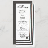 25 Menu Kaarten Navy Zomerjurk Wit Uniform (Voorkant / Achterkant)