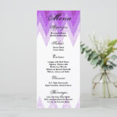 25 Menu Kaarten Ombre Paarse Chevron (Staand voorkant)
