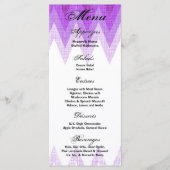 25 Menu Kaarten Ombre Paarse Chevron (Voorkant)